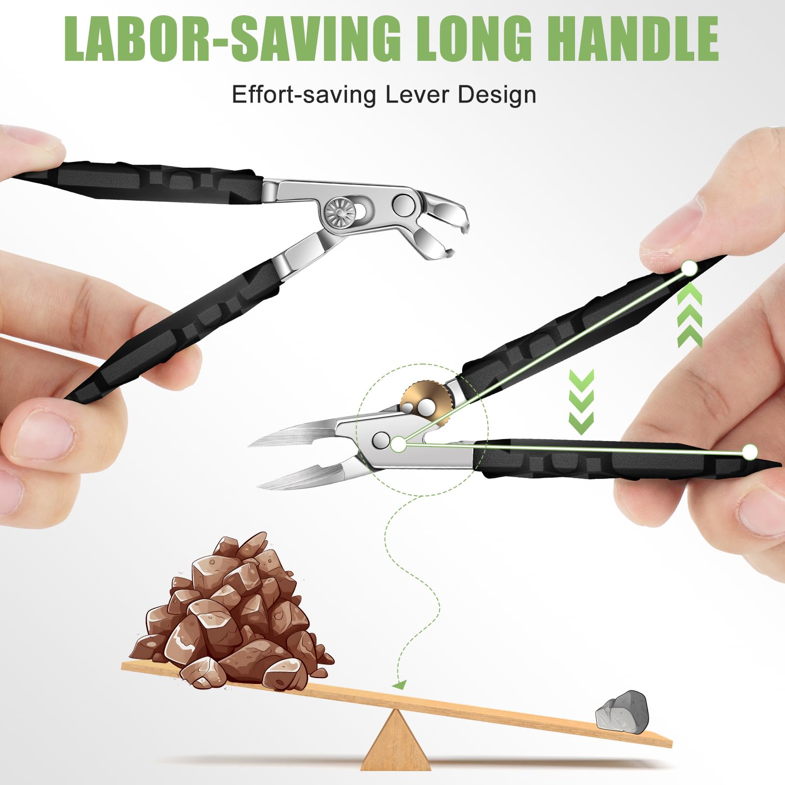 HANDWENG safety lock keeps blades closed when not in use.