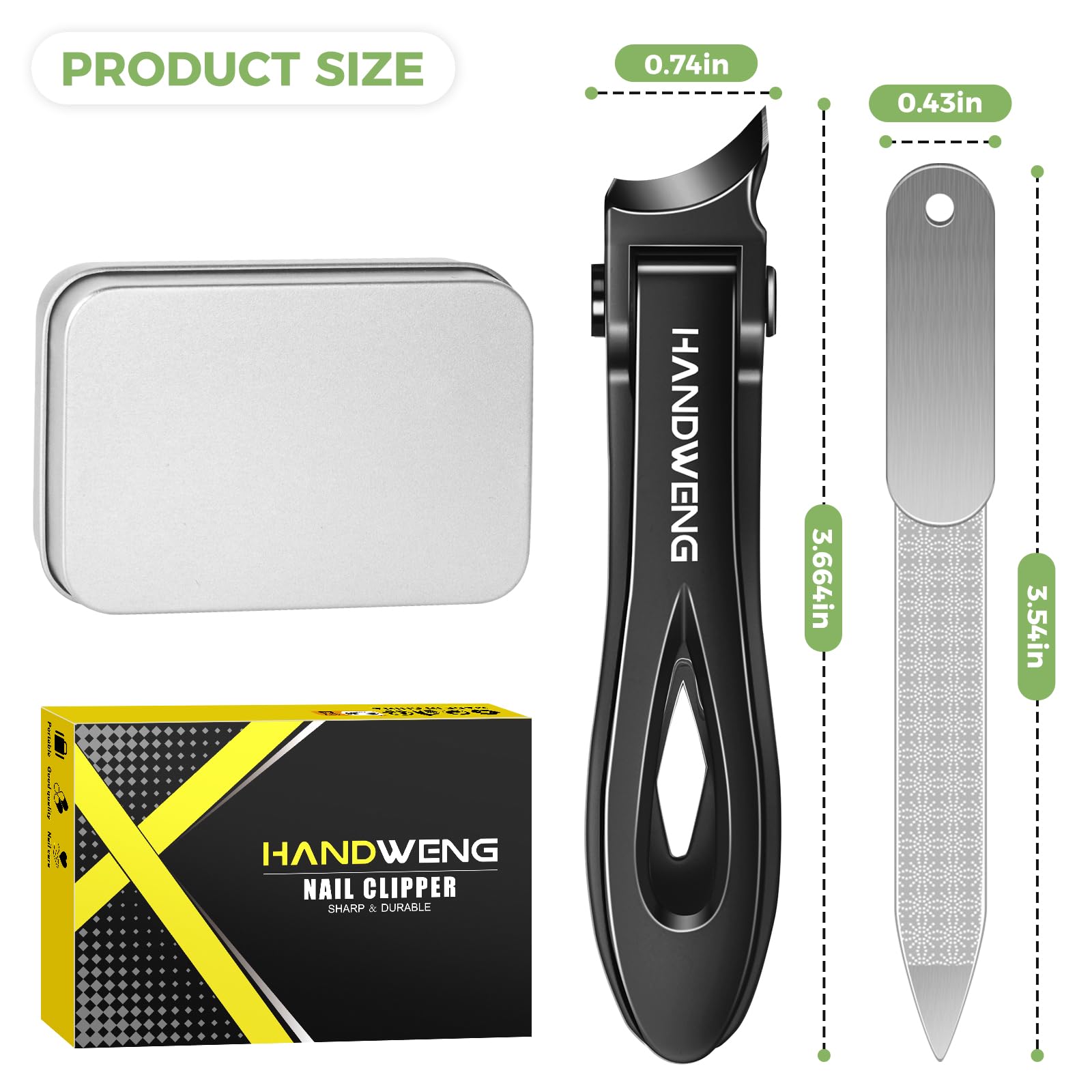 HANDWENG slanted nail clippers ideal for home grooming and busy routines.