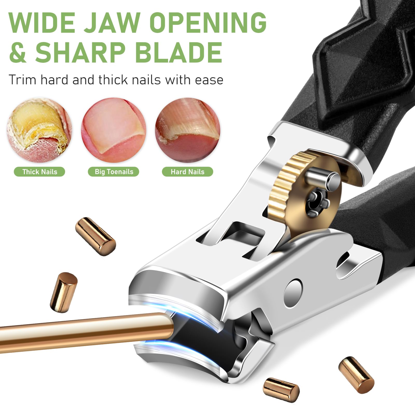 HANDWENG ingrown-curved-blade ensures precise trim for ingrown nails and sharp corners.