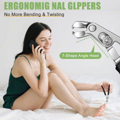HANDWENG wide-jaw design accommodates thick nails with smooth, deep cuts.