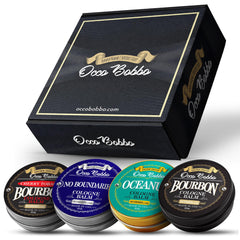 Handy Hound Occo Bobbo sampler set tins front view highlighting travel-friendly fragrance variety.