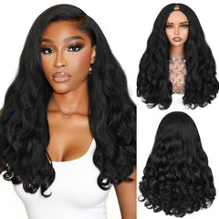 HANNE Yaki Curly V Part Wig front view showcases natural daily-wear styling.
