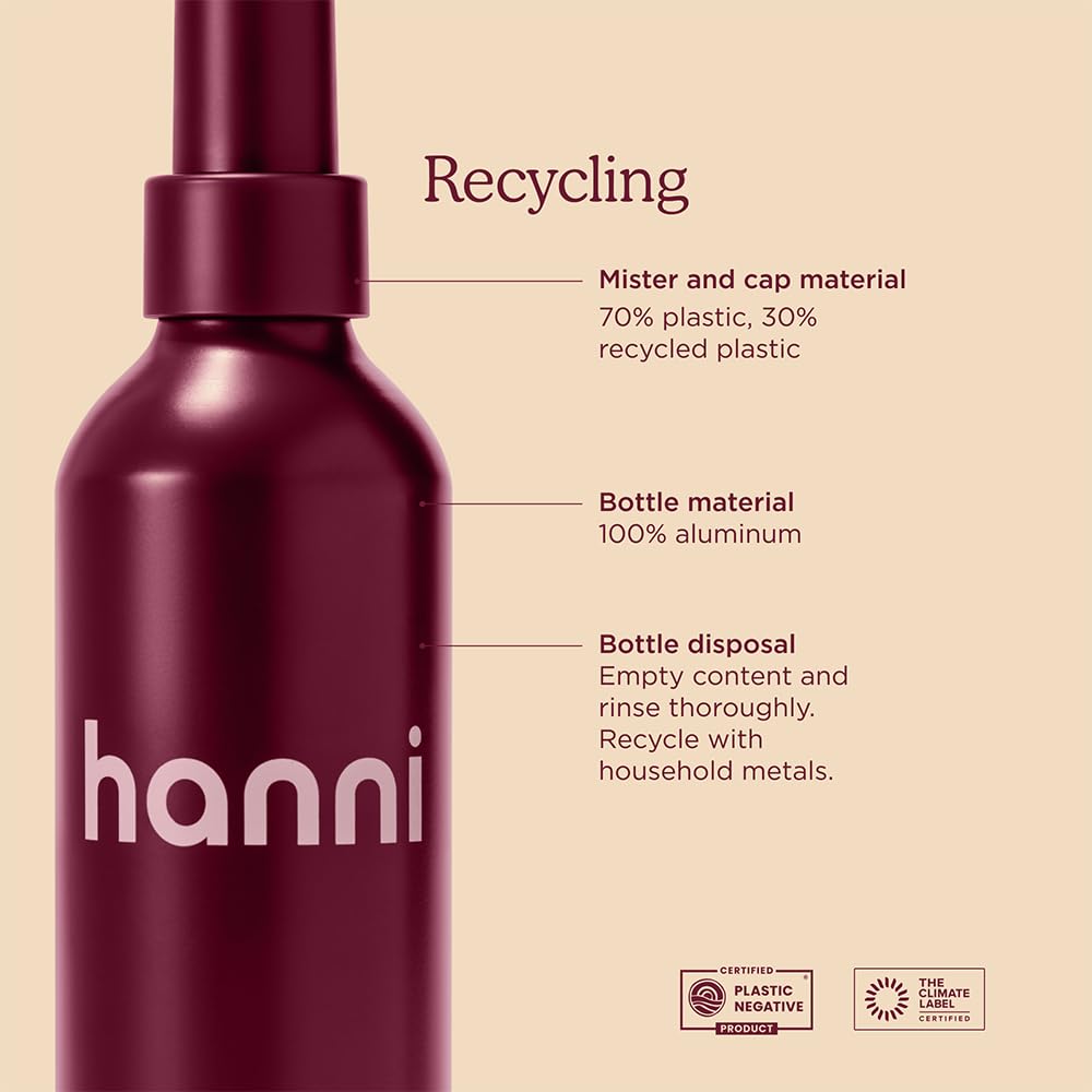 HANNI Water Balm aluminum packaging highlights sustainable design.