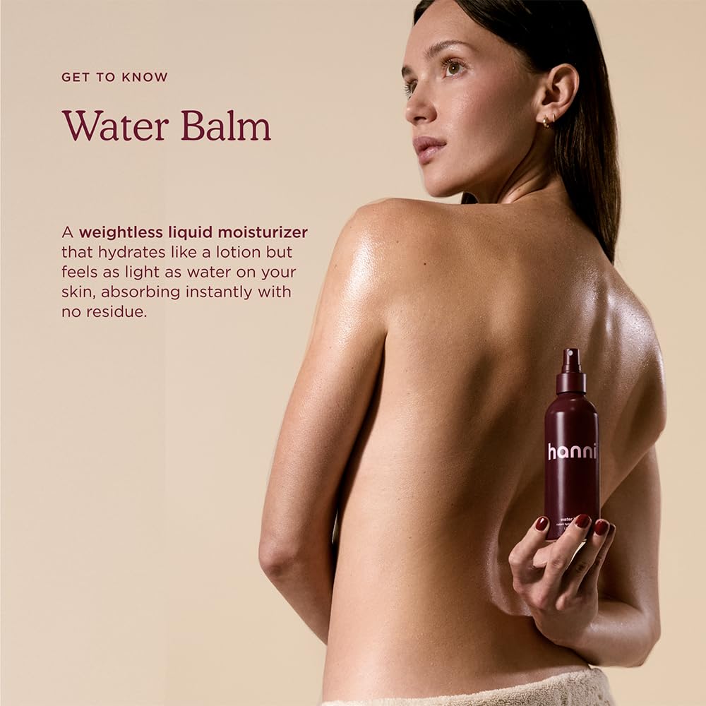 HANNI Water Balm on arm shows fast-absorbing hydration.