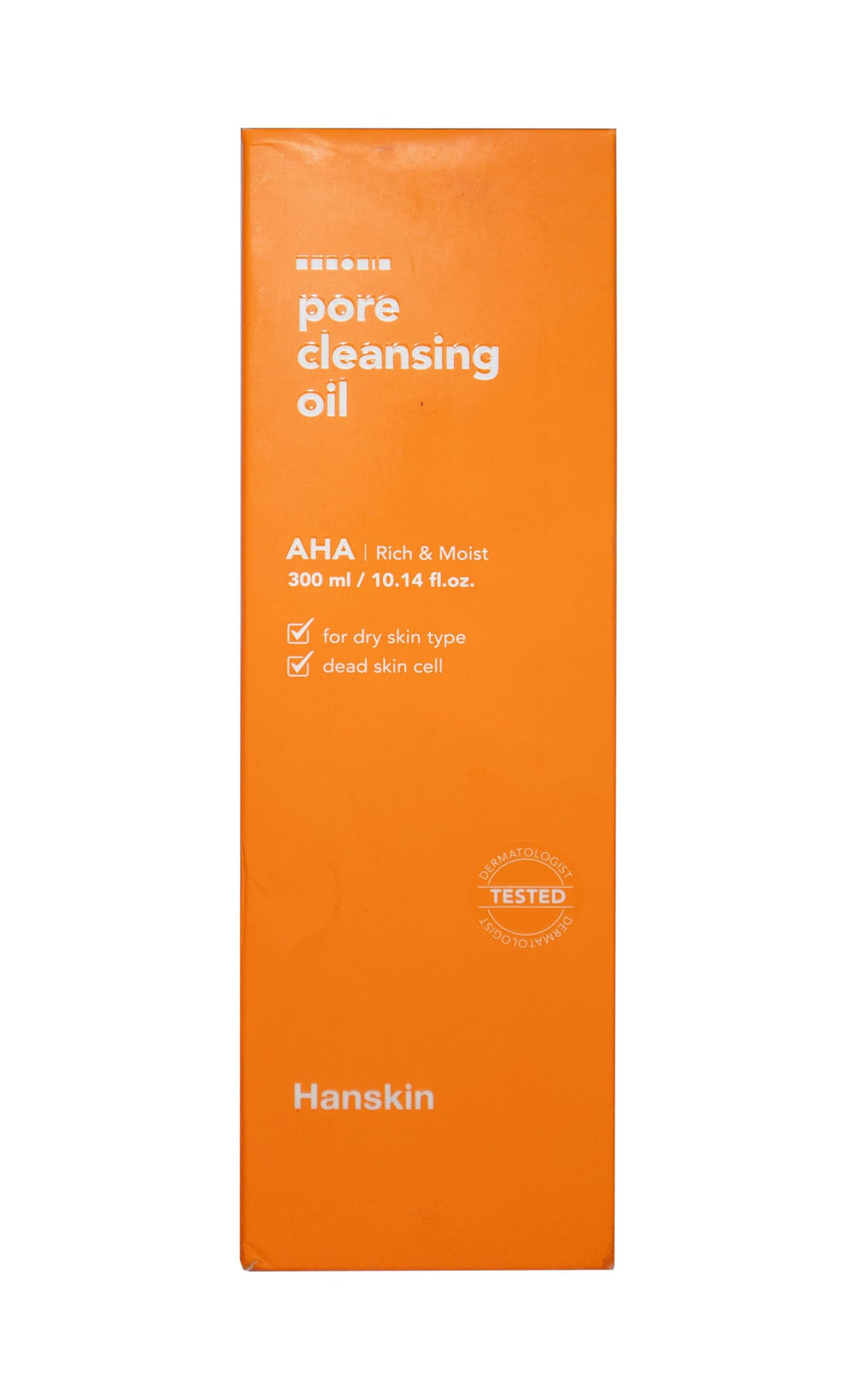 Hanskin AHA Pore Cleansing Oil aloe vera hydrates and soothes during use.
