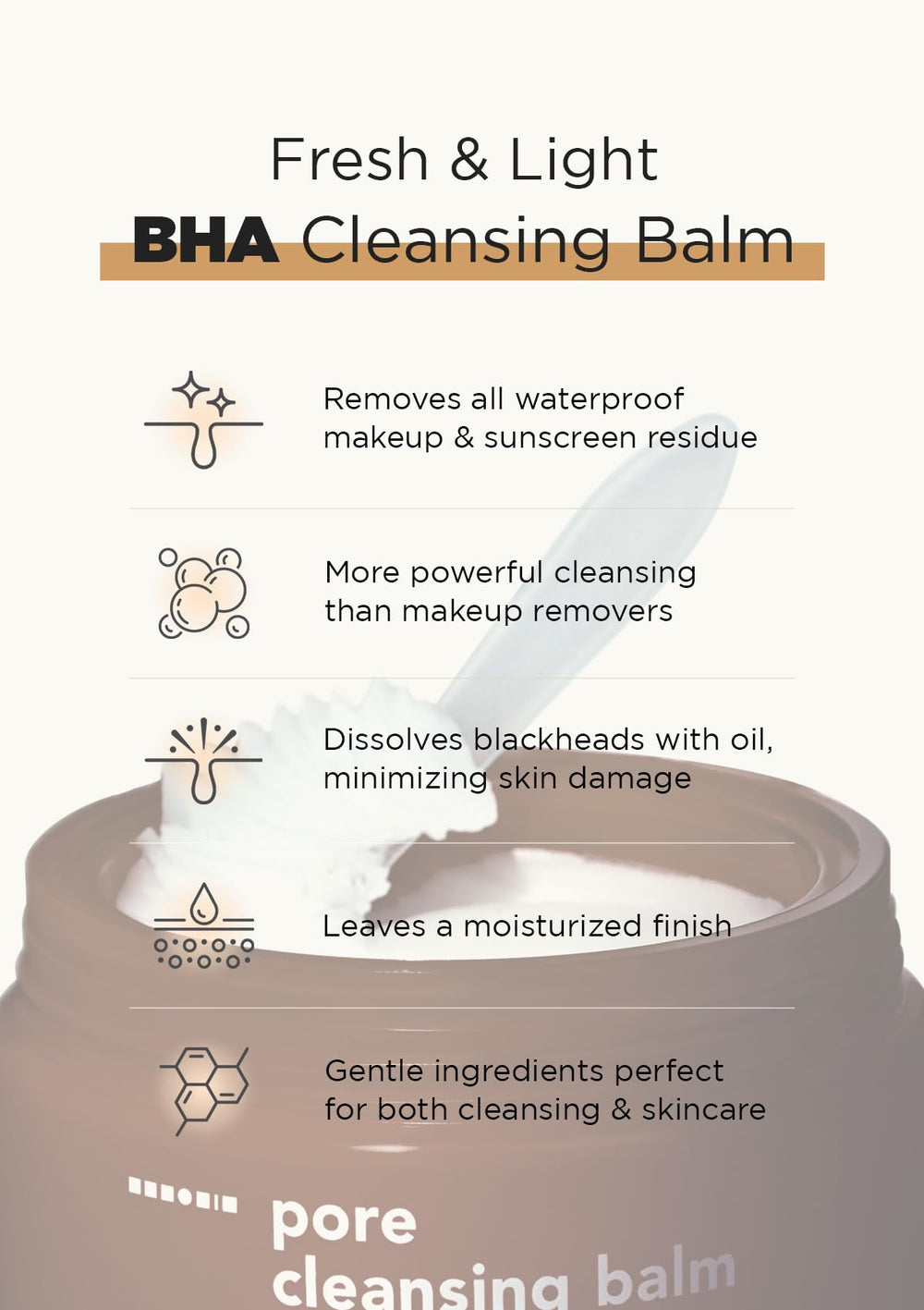 Hanskin BHA Pore Cleansing Balm packaging detail emphasizes travel-friendly solid format.