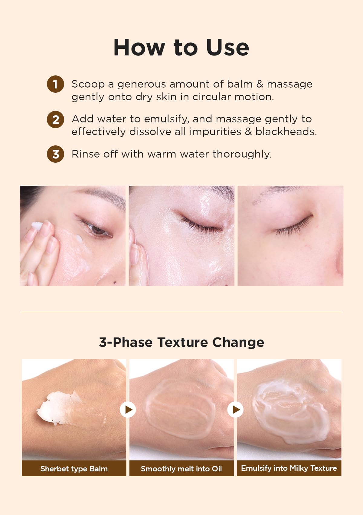 Hanskin BHA Pore Cleansing Balm skin-fresh result after first cleanse in routine.