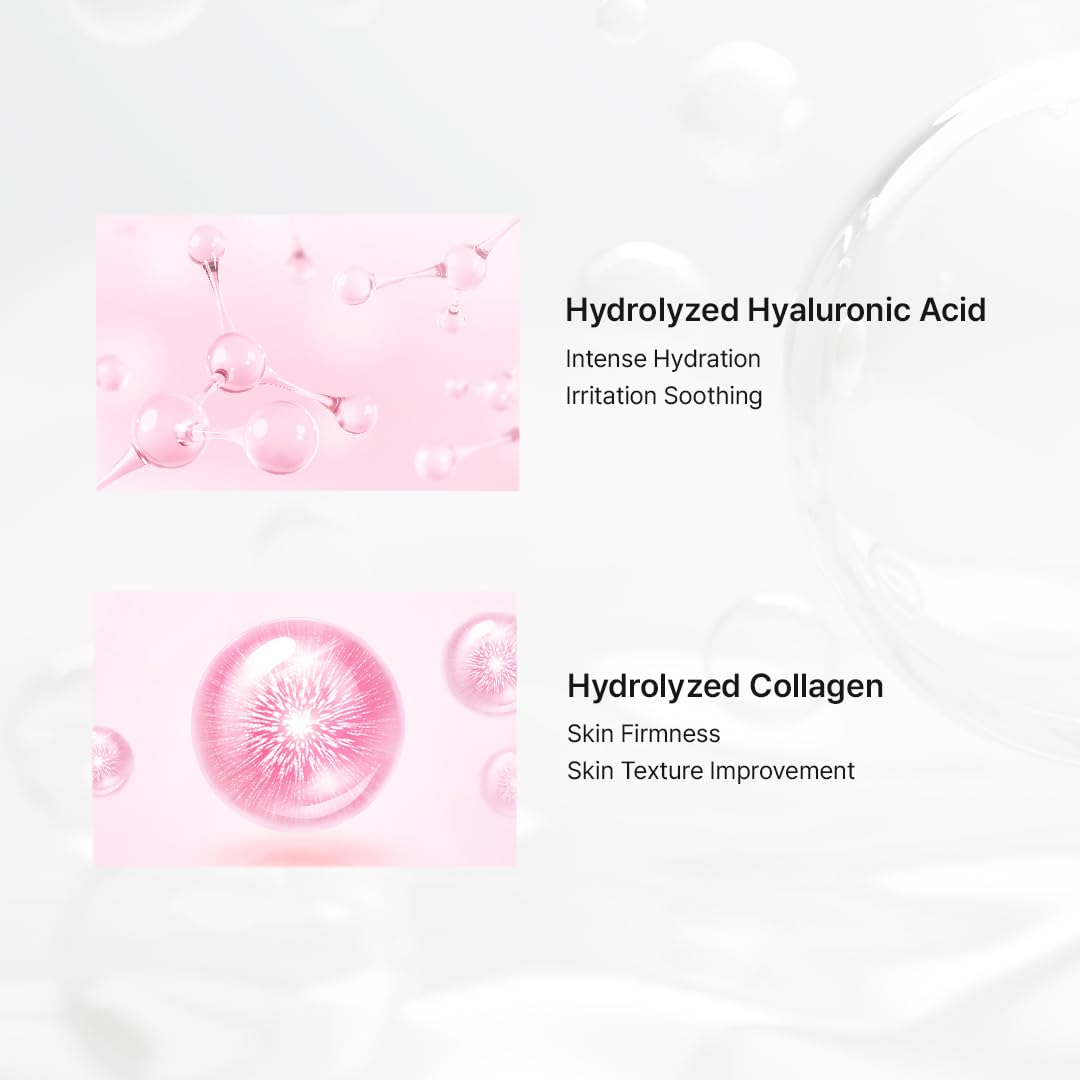 Hanskin Hyaluron Skin Essence Toner on skin application demonstrates glow-enhanced hydration.