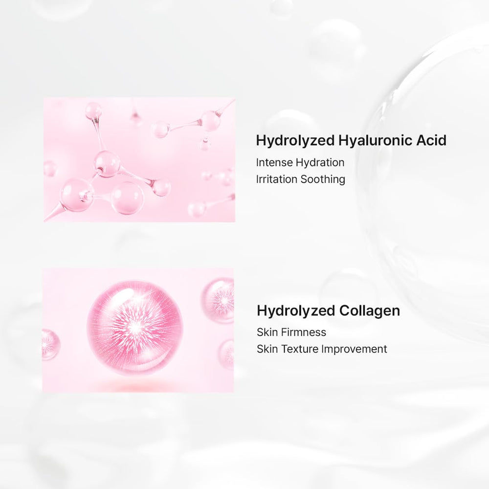 Hanskin Hyaluron Skin Essence Toner on skin application demonstrates glow-enhanced hydration.
