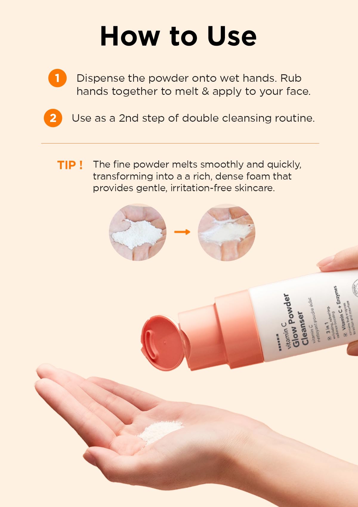 Hanskin Papaya Enzyme texture highlights gentle exfoliation for smoother skin.