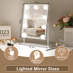 Hansong vanity mirror with 360-degree rotation for customizable viewing angles.