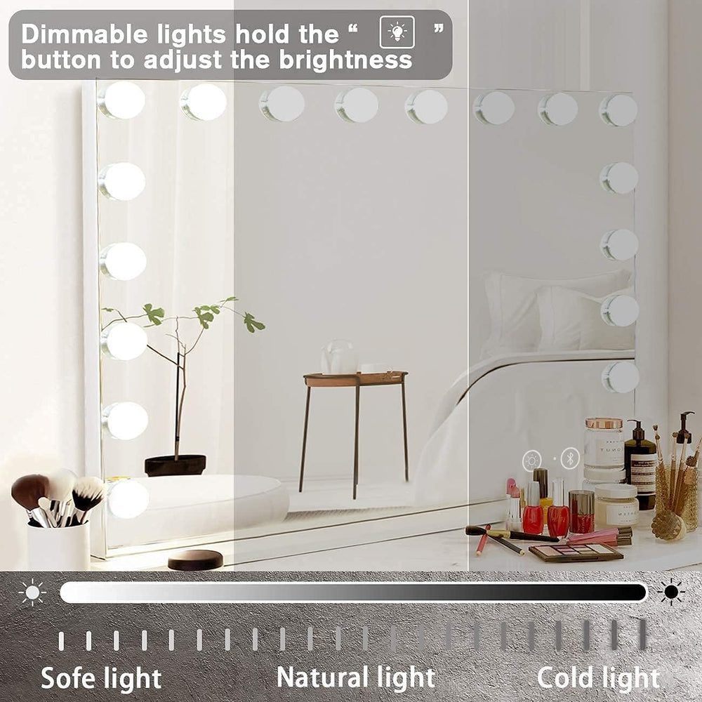 Hansong vanity mirror desk setup with detachable base for versatility