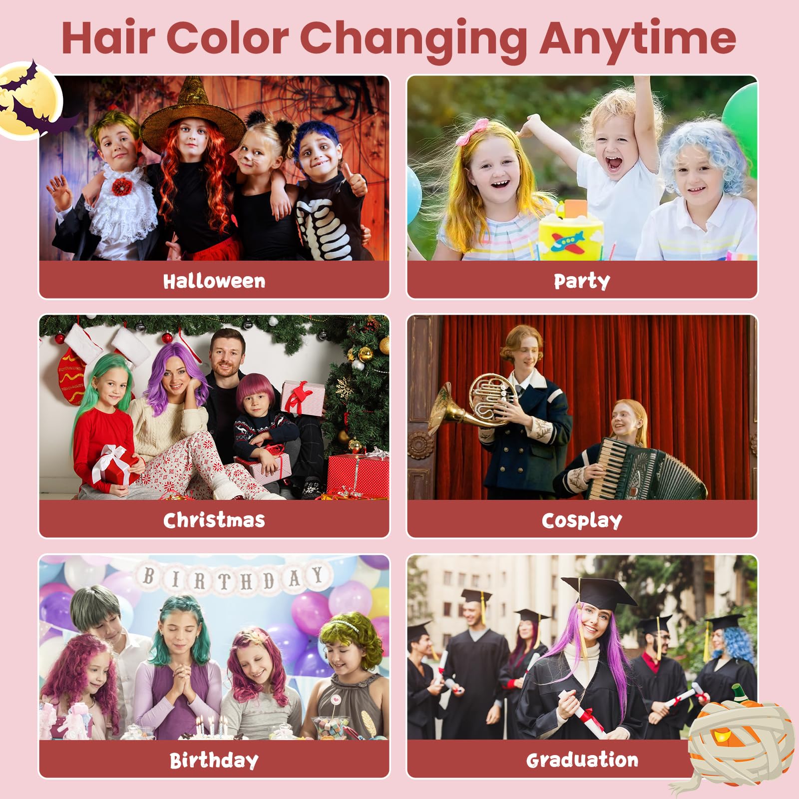 Hansuby red wax for cosplay and Halloween hair color accents