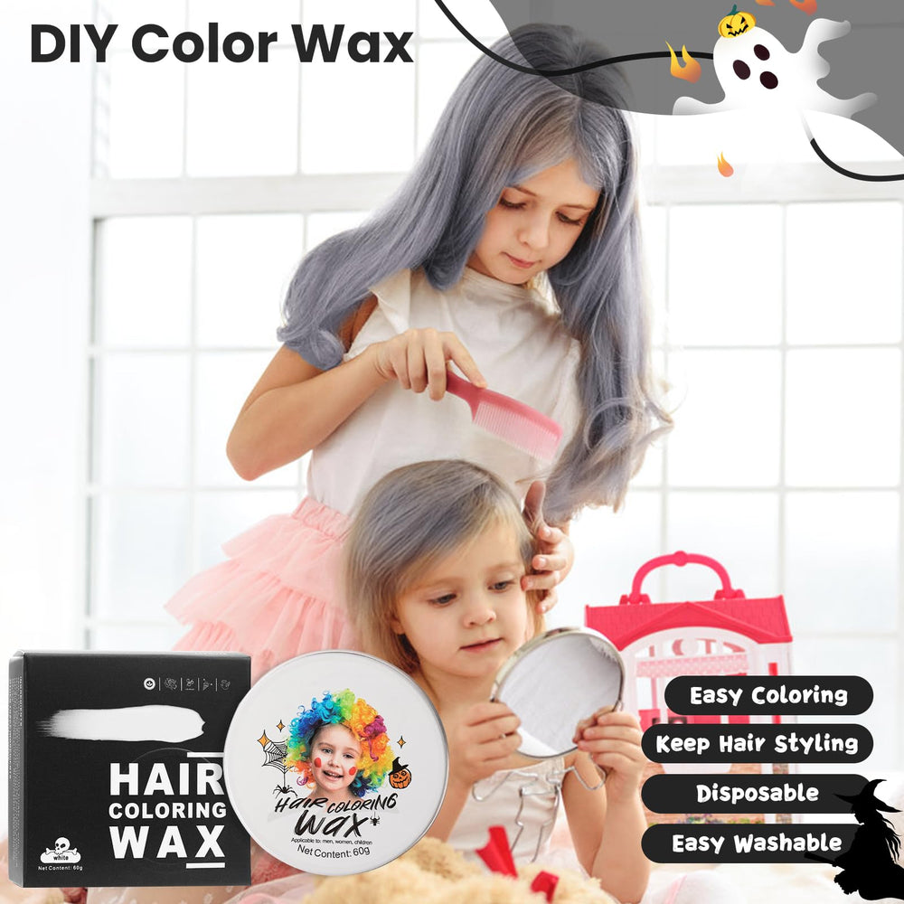 Hansuby silver white wax on hair for temporary, washable color