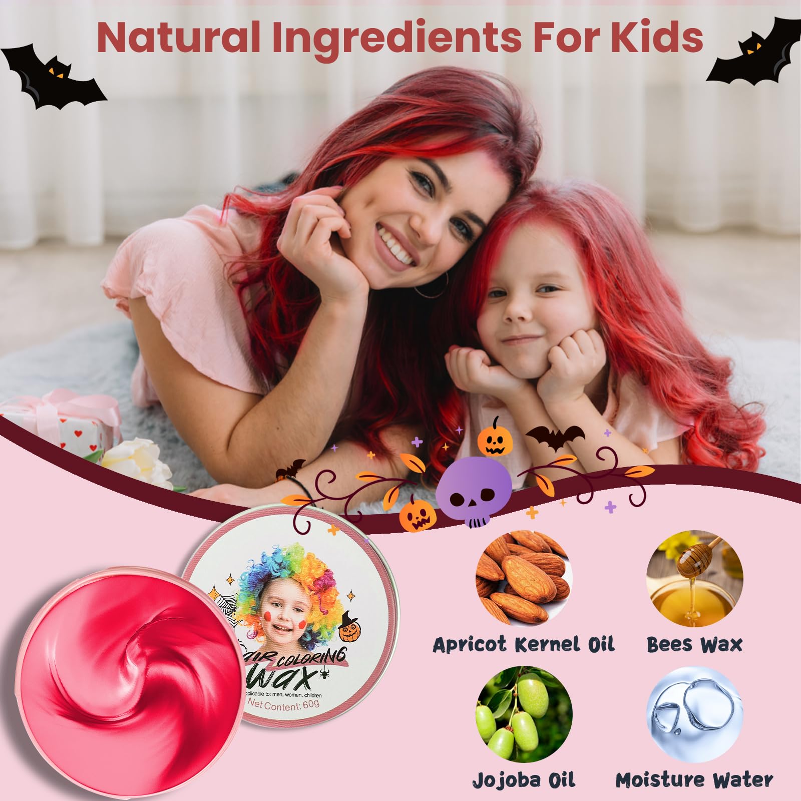 Hansuby water-based hair wax styling red color for quick DIY looks