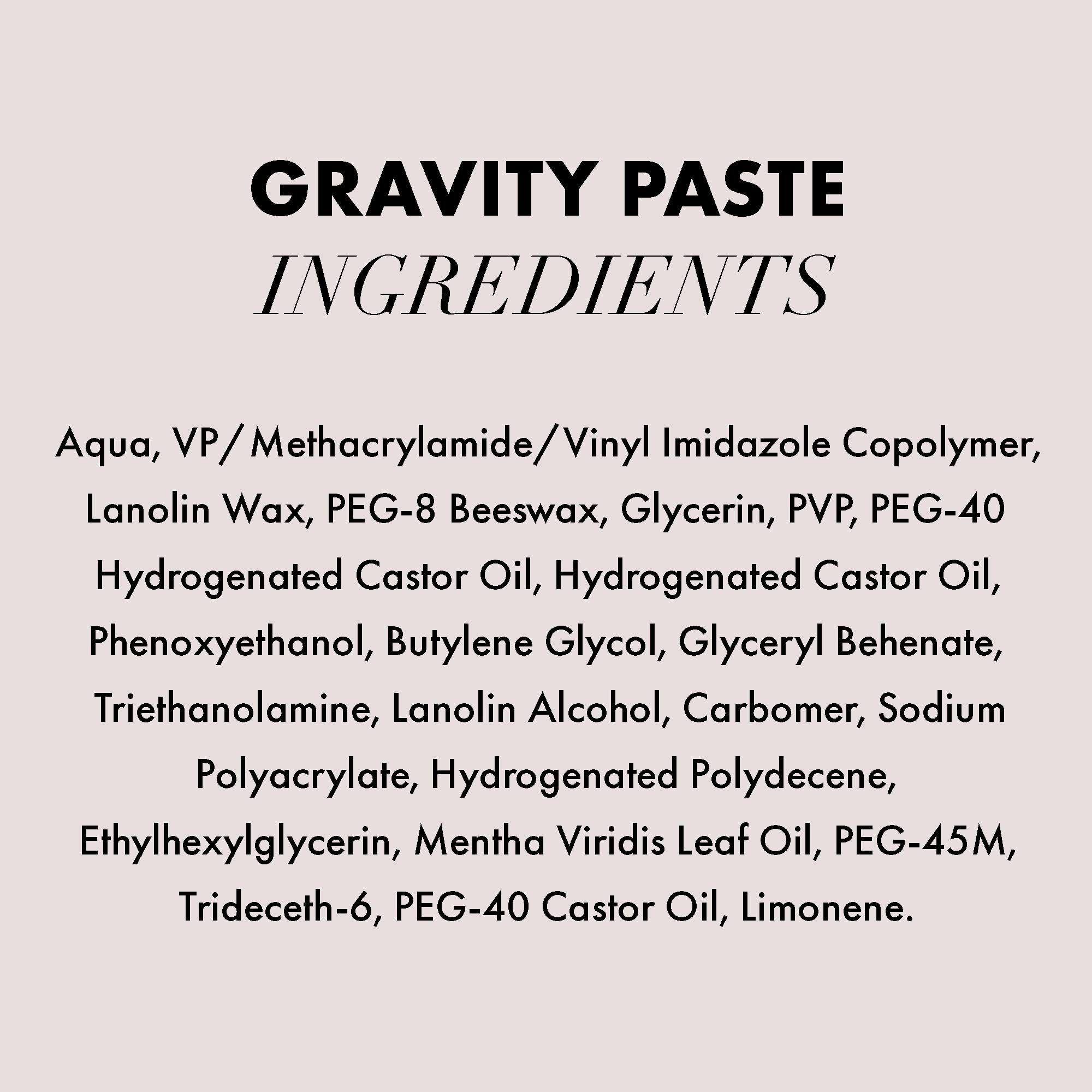 Dime-sized amount of Gravity Paste shown for precise control and texture.