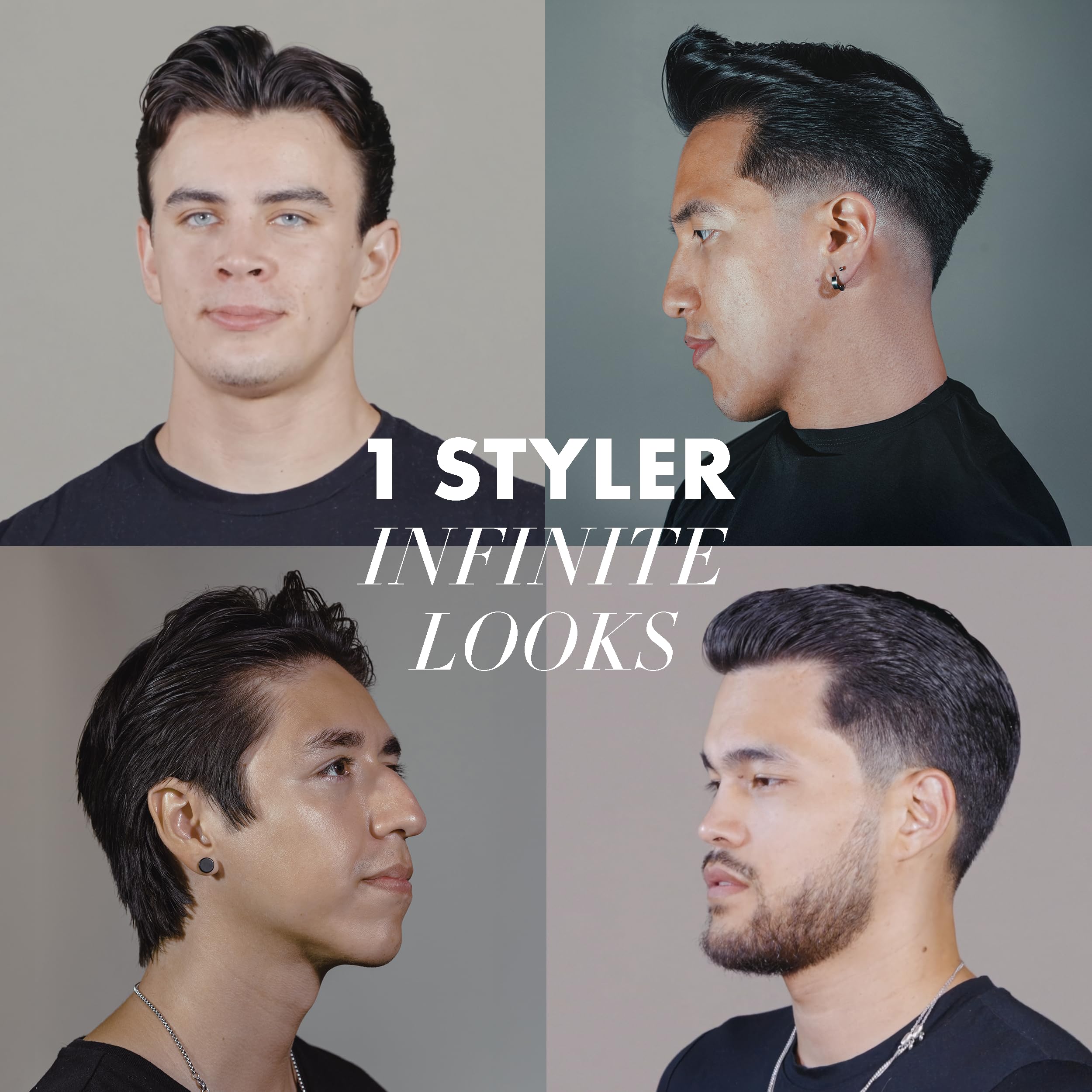 Hanz de Fuko Heavymade high-shine finish on slicked-back look