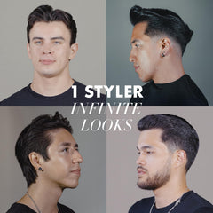 Hanz de Fuko Heavymade high-shine finish on slicked-back look