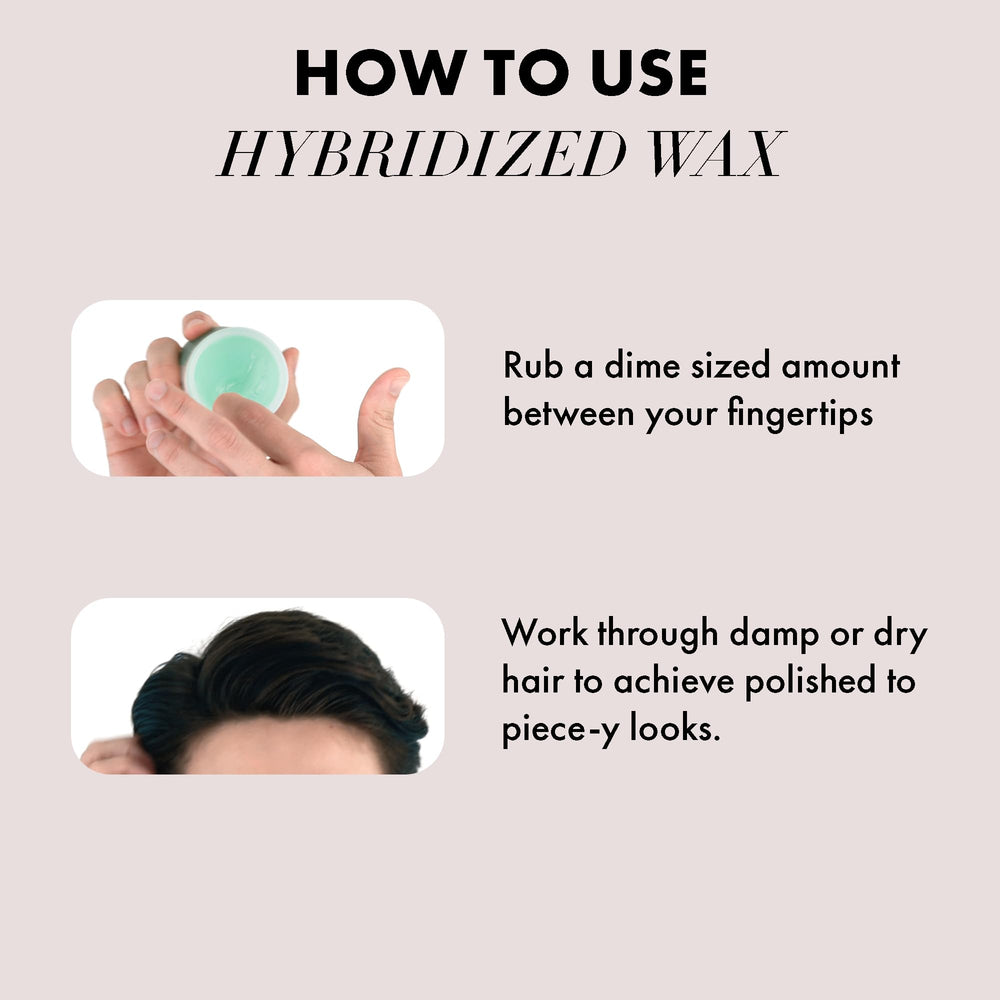 Hanz de Fuko Hybridized Wax dime-sized palm application ready for pliable styles.