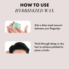 Hanz de Fuko Hybridized Wax dime-sized palm application ready for pliable styles.