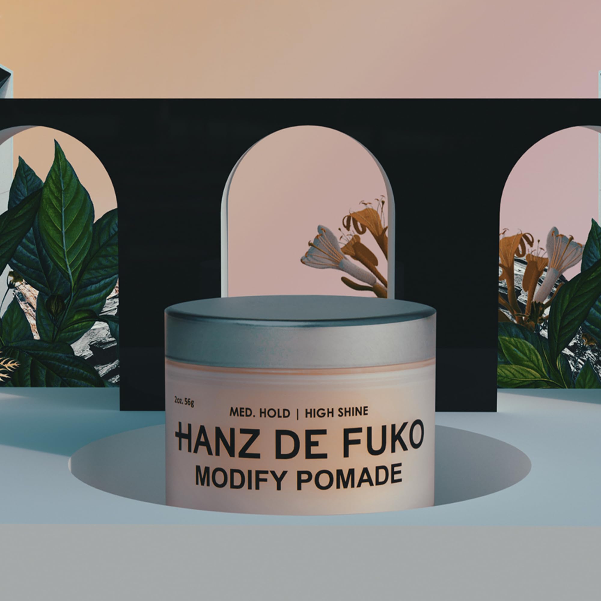 Hanz de Fuko Modify slick-back look showing control and shine.