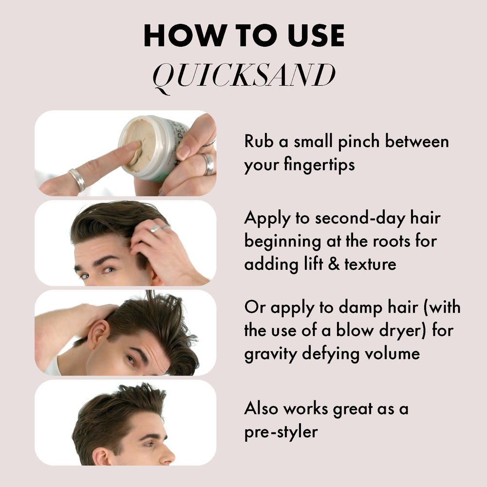 Hanz de Fuko Quicksand diatomaceous-earth component close-up highlights oil-absorption.