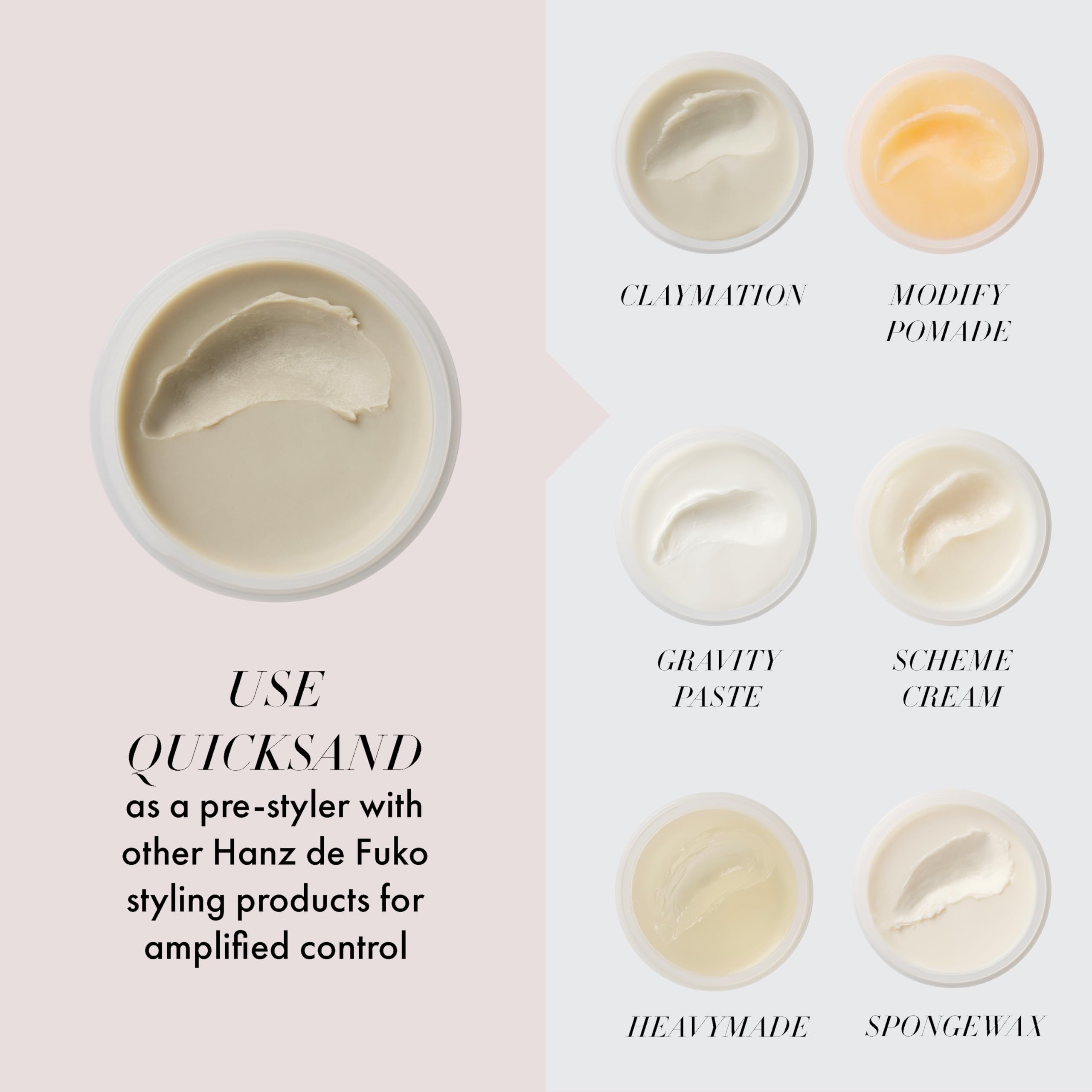 Hanz de Fuko Quicksand second-day hair with lift and texture.