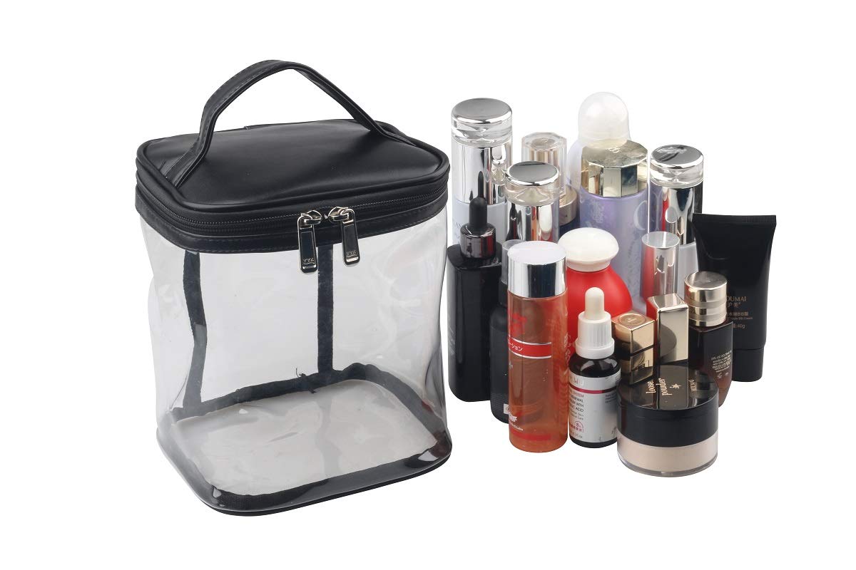 HAOGUAGUA deep-capacity makeup bag fits brushes, palettes, and skincare.