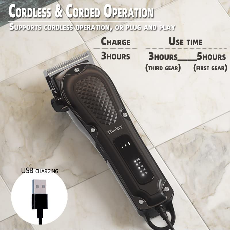 Haokry hair clippers serve as an excellent beard trimmer for precise styling.