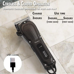 Haokry hair clippers demonstrate corded versatility for consistent performance.