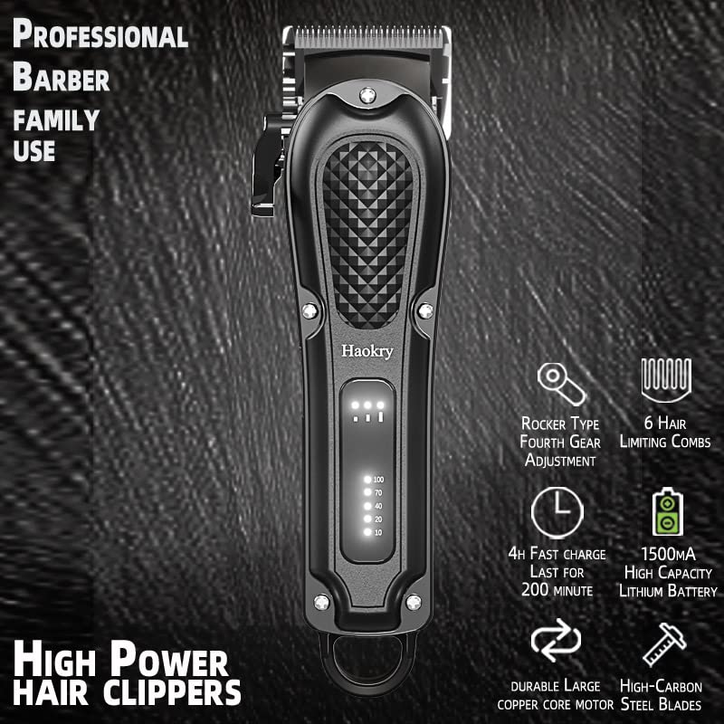 Haokry hair clippers operate quietly for an enjoyable grooming experience.