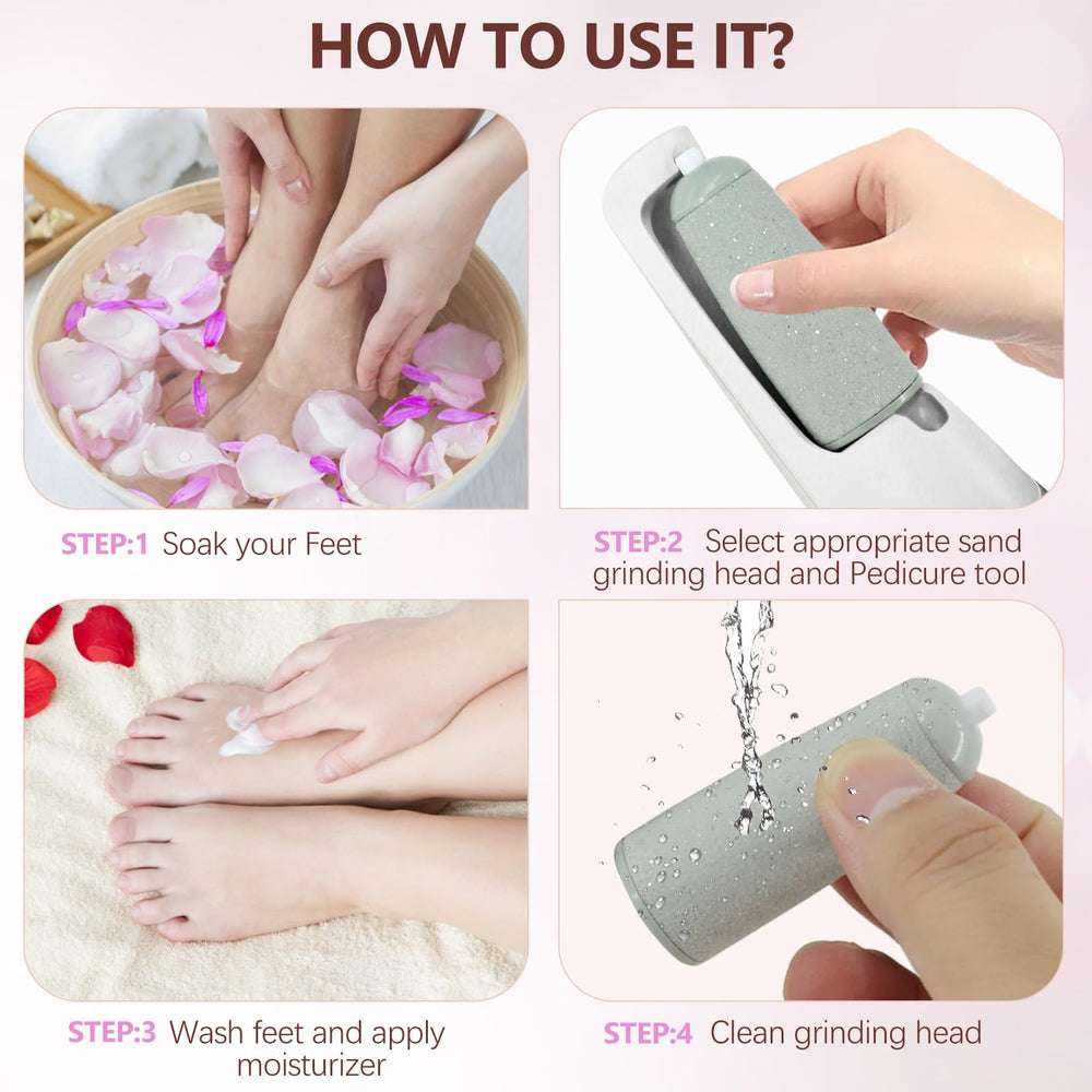 Haootadiy cordless portable foot care device with compact design.