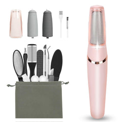 Haootadiy electric foot callus remover package with all components for at-home pedicures