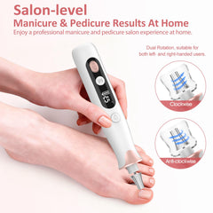 Haootadiy electric nail drill kit attachments showing versatile filing and buffing options.