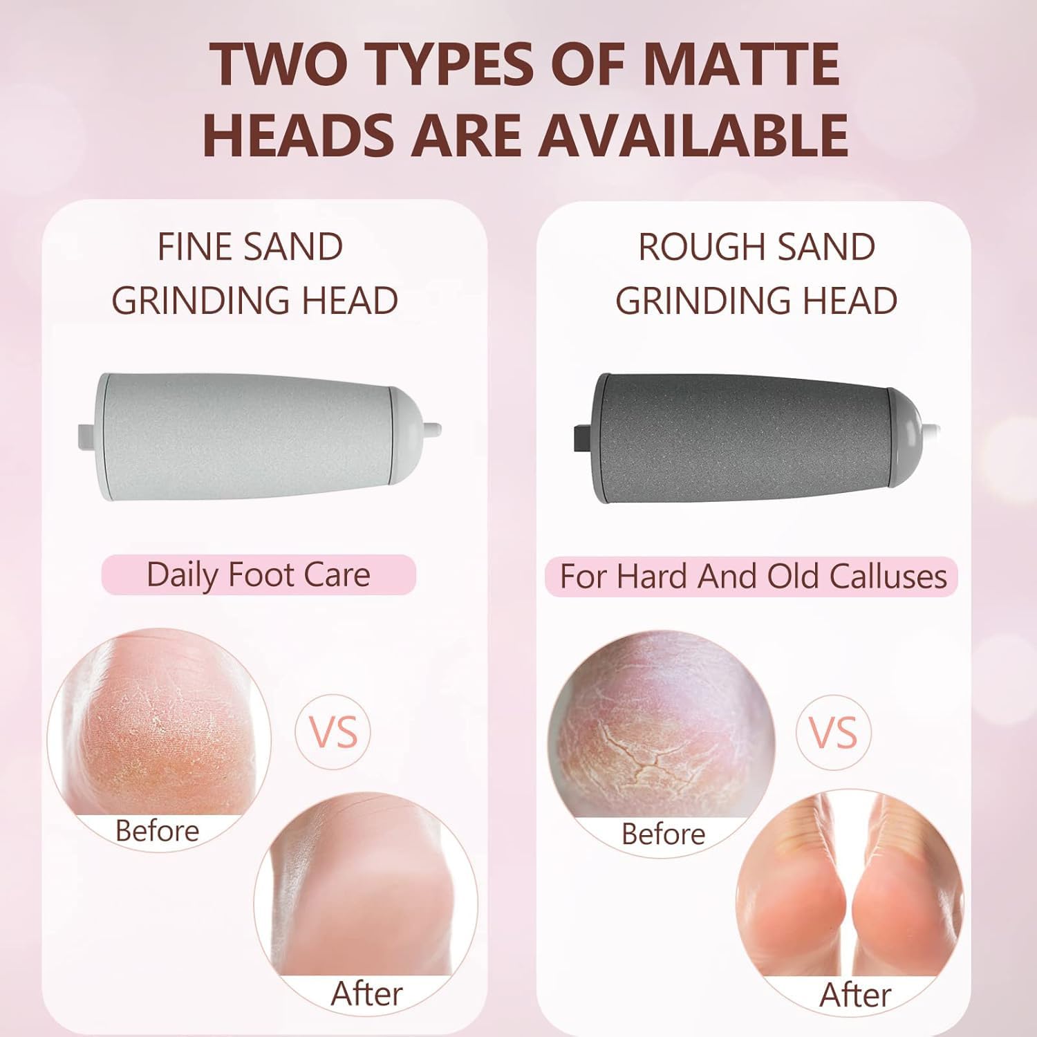 Haootadiy two roller heads for gentle and tough skin smoothing