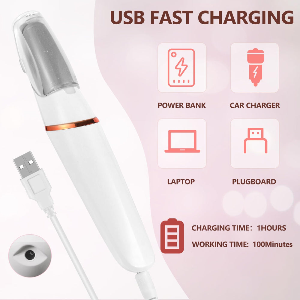 Haootadiy USB charging cable shown with the foot care tool.