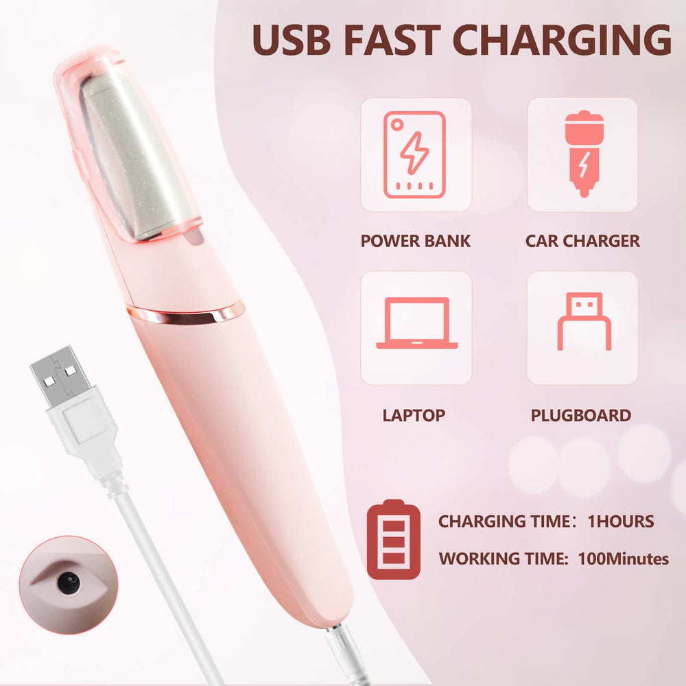 Haootadiy USB rechargeable pedicure wand for cordless foot care