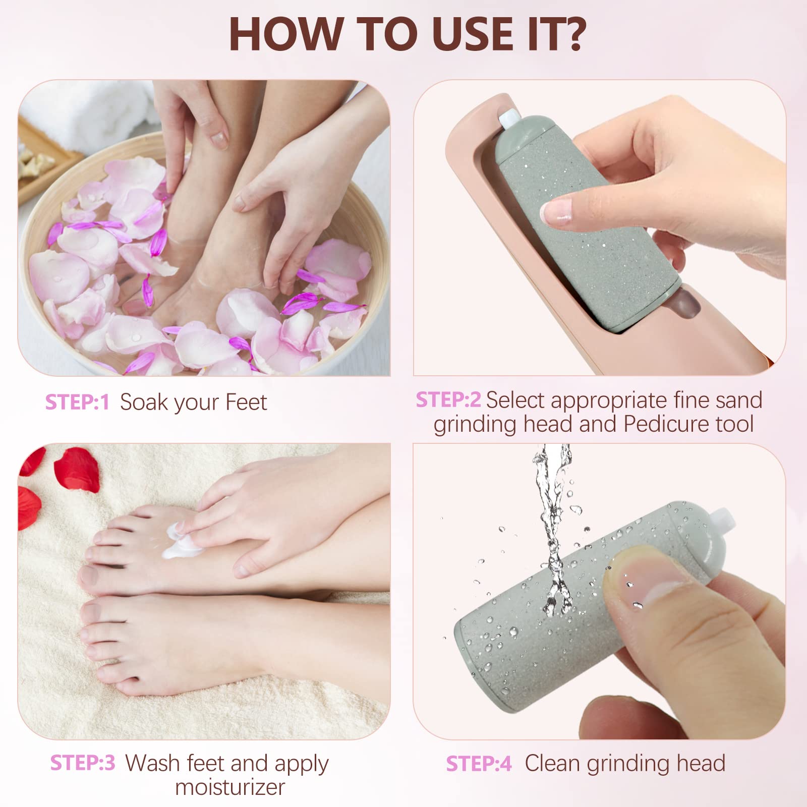Haootadiy waterproof heads that are easy to clean after use