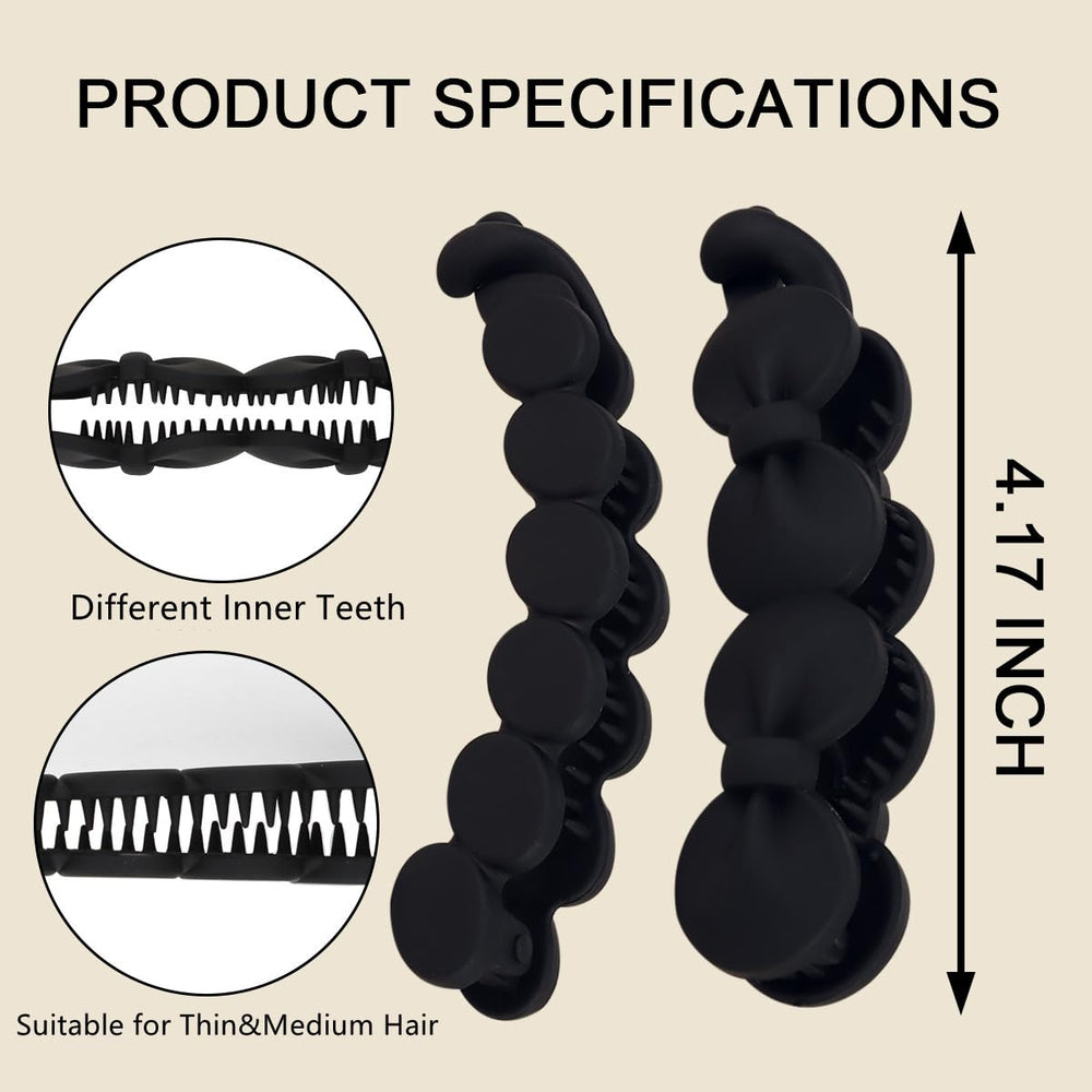 Hapdoo banana clip set half-ponytail style adds balance and easy day-to-day looks.