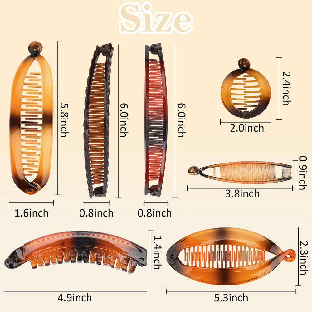 Hapdoo banana clips 7-styles collection showcases versatile styling options