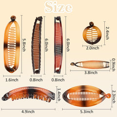 Hapdoo banana clips 7-styles collection showcases versatile styling options