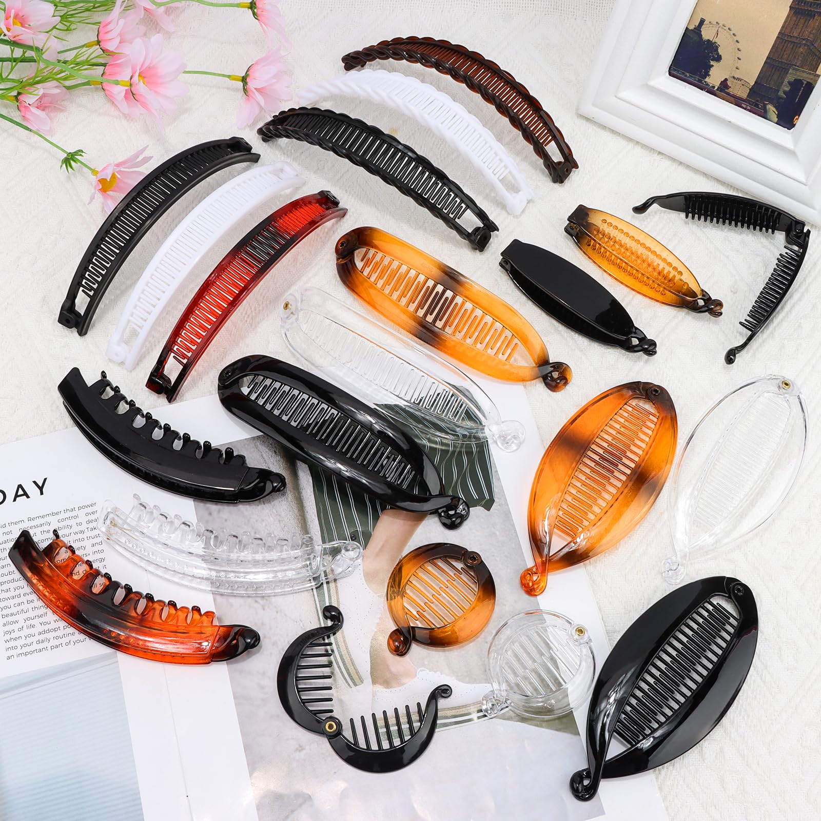 Hapdoo banana clips comb clips layered hairstyles for added texture