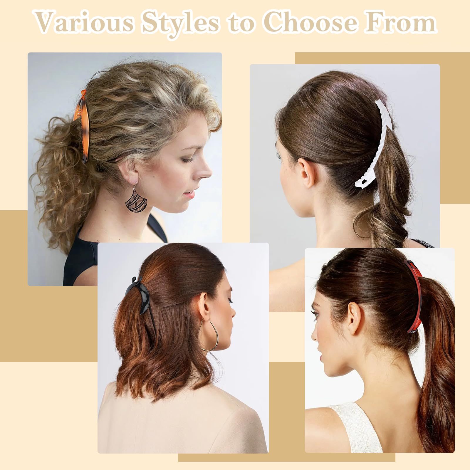 Hapdoo banana clips large clip thick hair hold across busy days