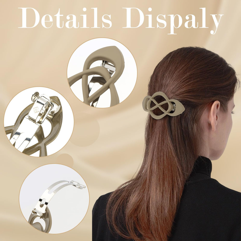 Hapdoo hair barrette for thick hair demonstrates strong grip without snagging.