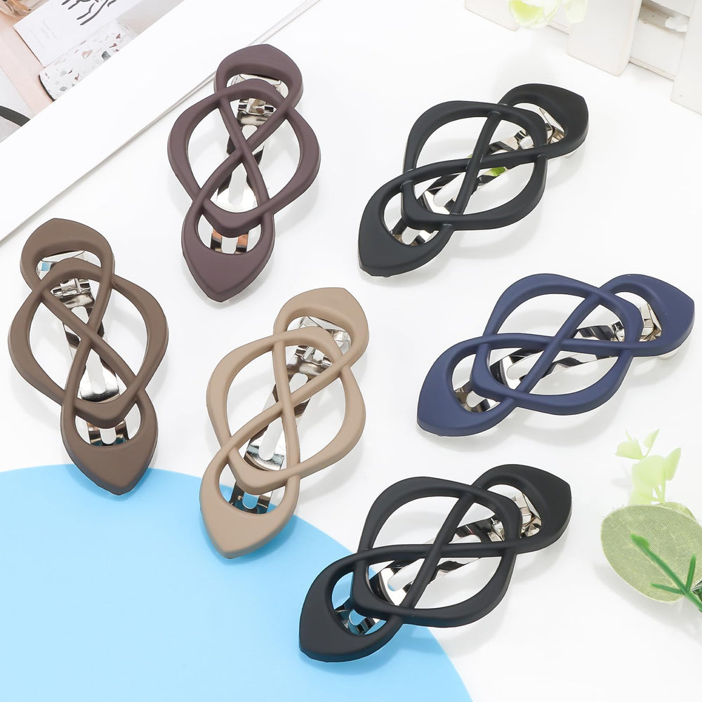 Hapdoo 6PCS French barrettes complete looks with secure hold.