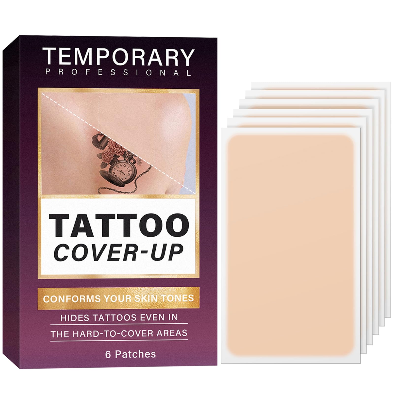 HAPIPET Natural Fit patch blends on skin for natural tattoo coverage