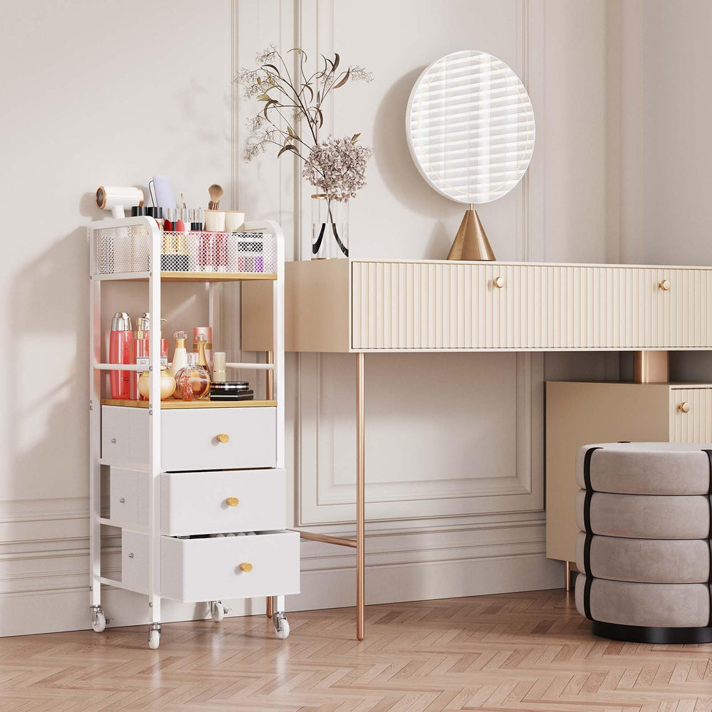 HapiRm rolling makeup cart makes a practical gift for organizers.