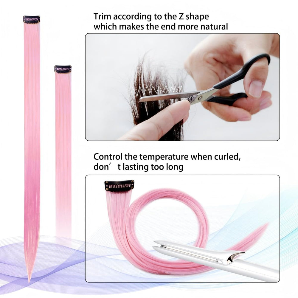 Extensiones sintéticas HappClan resistentes al calor para peinados.