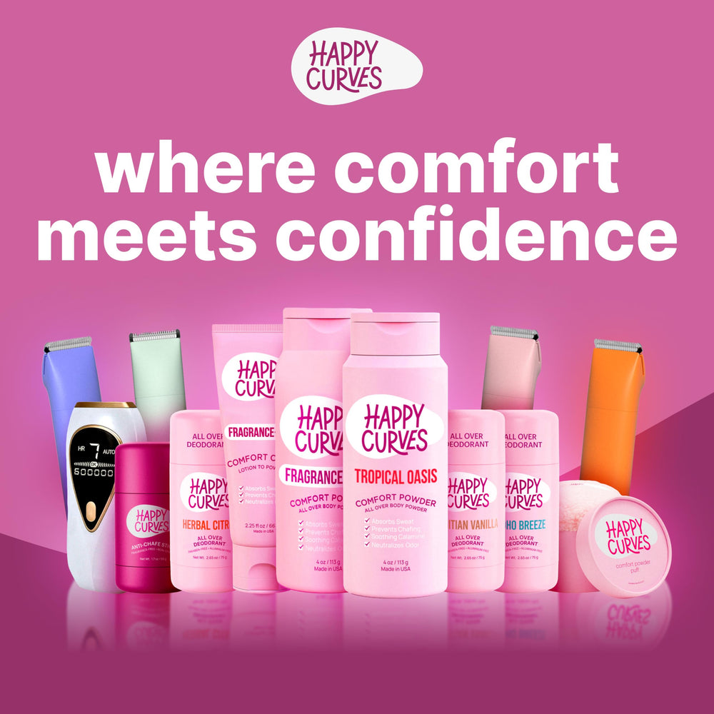 HAPPY CURVES aluminum-free formula for gentle comfort