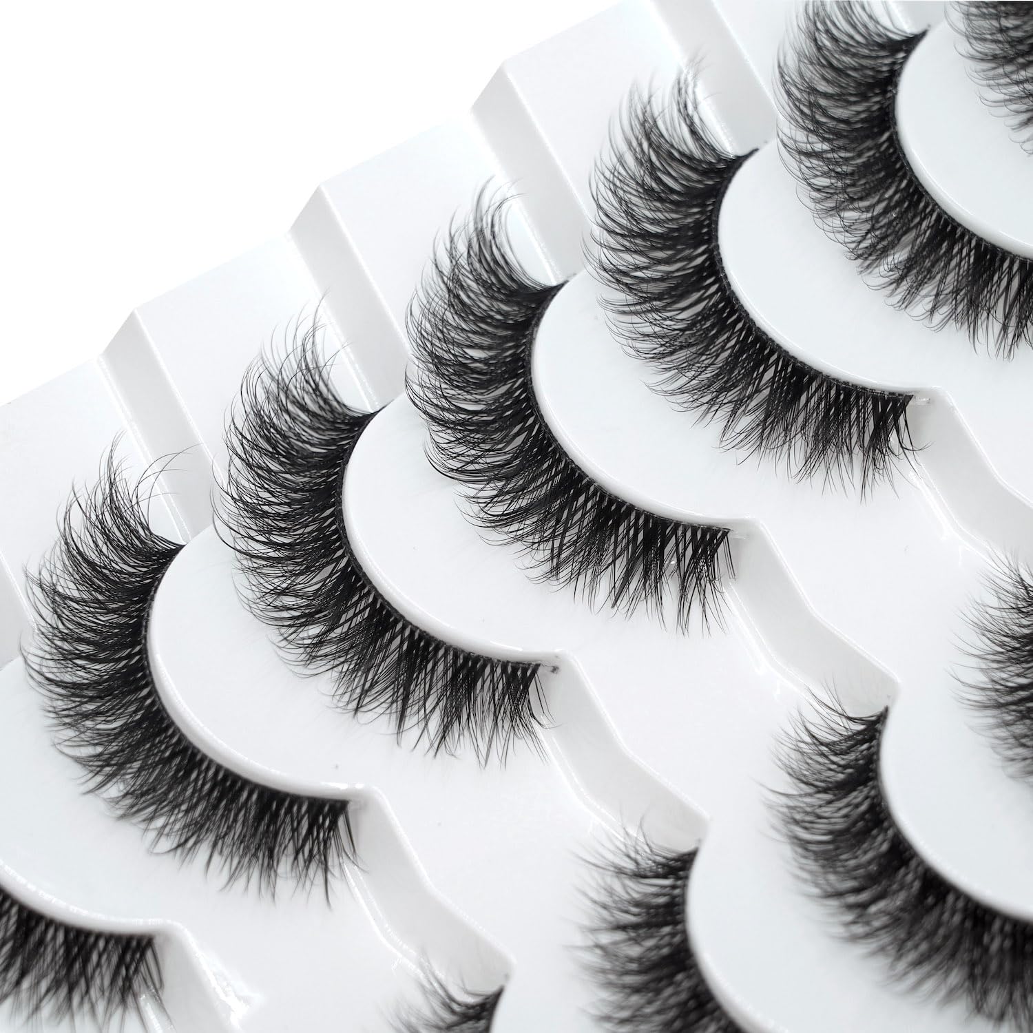 Happy Heartbeat 3D Clear Band Lashes faux mink texture feels soft and reusable.